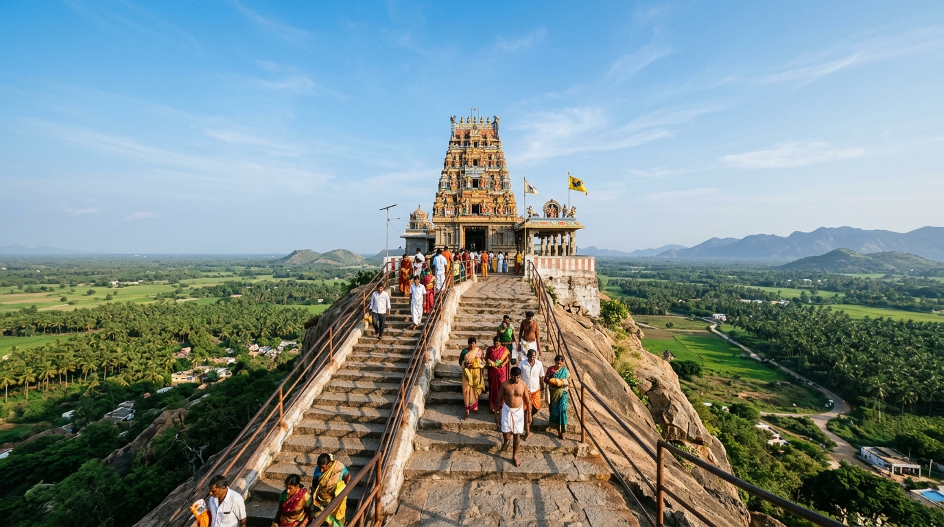 Steps leading to Kandhamalai Murugan Temple